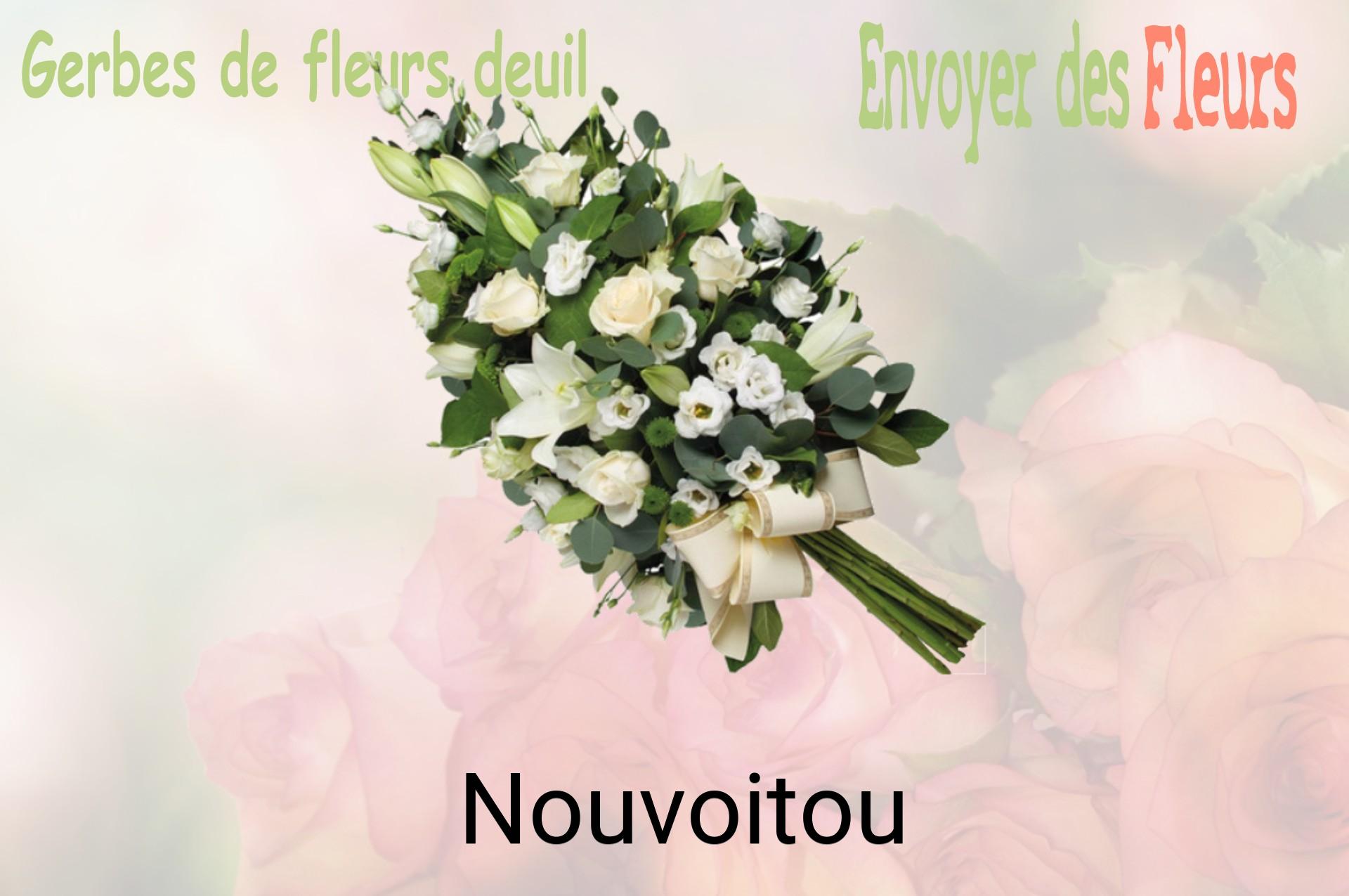 Gerbe de fleurs de deuil livrée à Nouvoitou